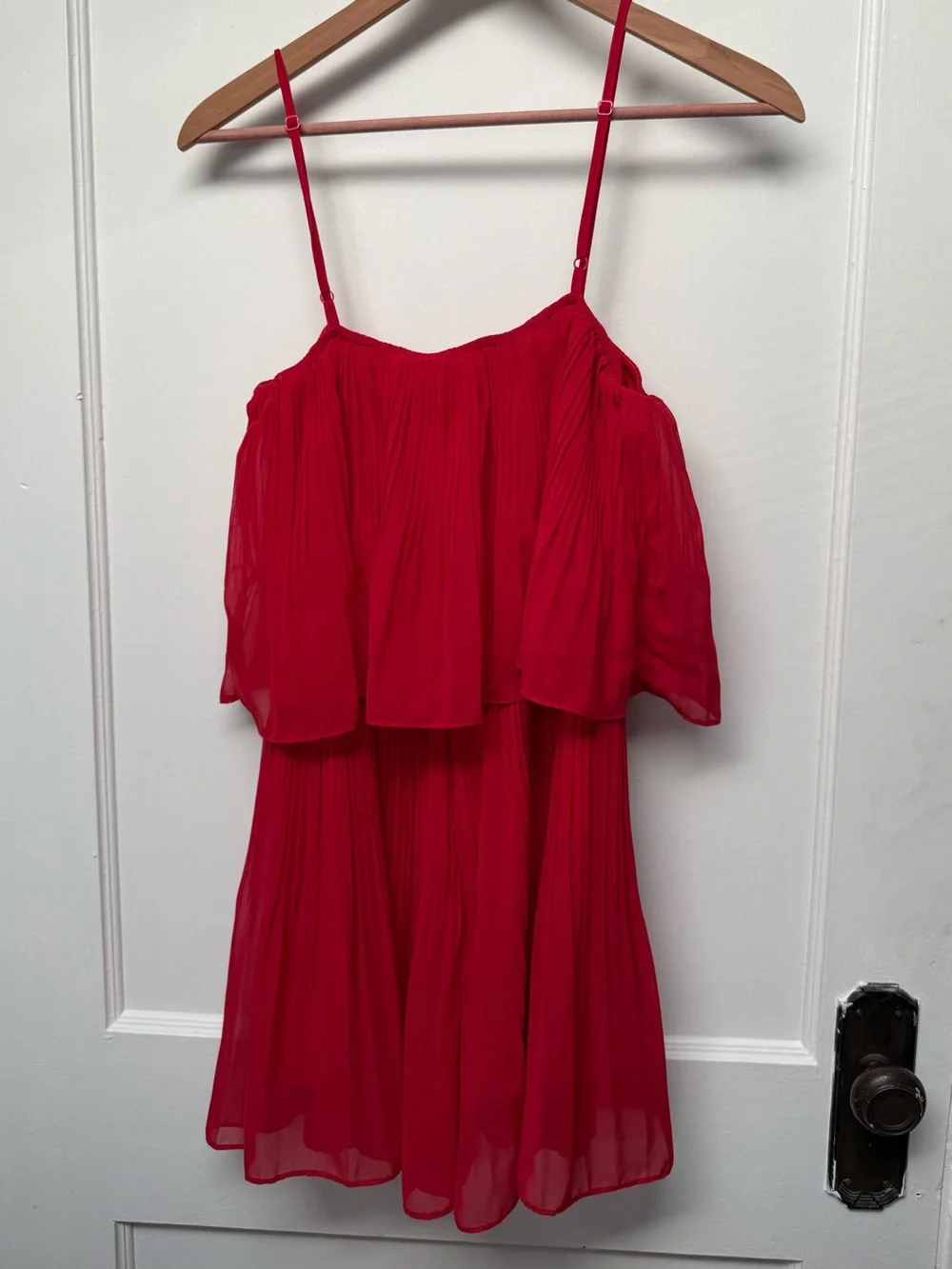 Red Spaghetti-Strap Party Romper